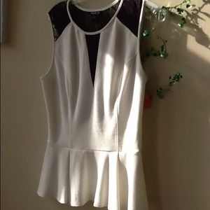 Allen B. By Allen Schwartz white with black lace